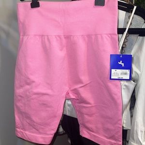 Pink biker shorts